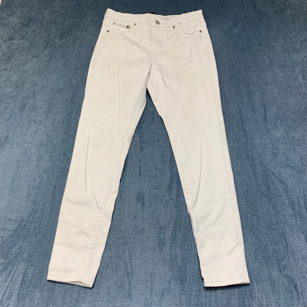 Banana Republic Sculpt Skinny Jeans Womens 28/6 White Denim Cotton Light Wash